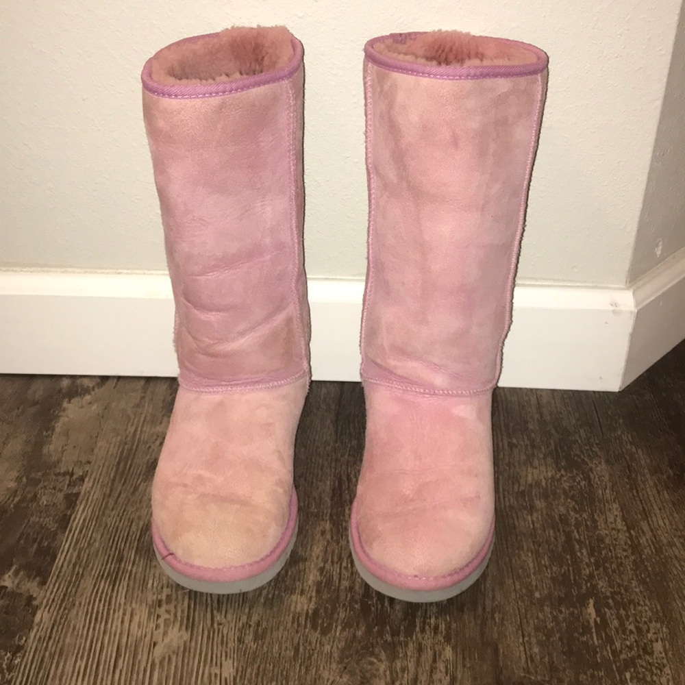 Pink tall Ugg boots